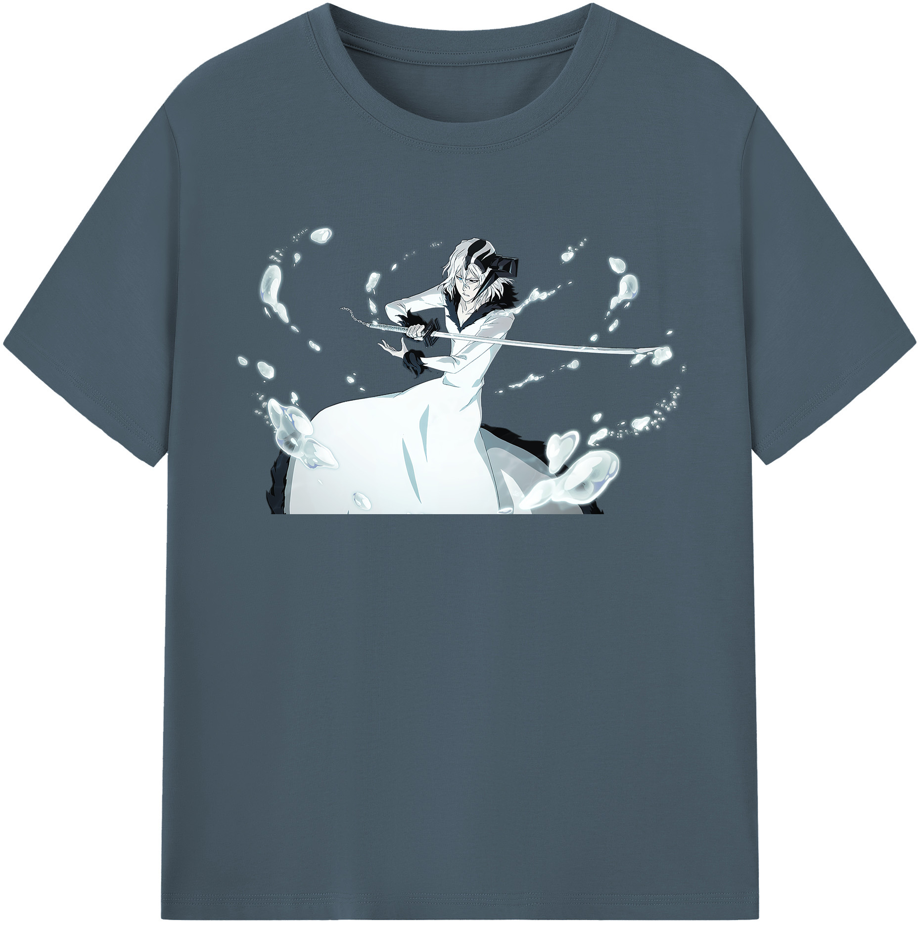（画像用） ブリーチ 黒崎一護（くろさき いちご）BLEACH Kurosaki Ichigo 綿100％半袖Tシャツ（フロントプリント）